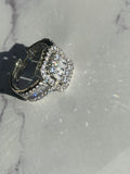 Diamond silver ring