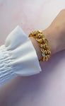 Solid armband 18k Goldplated